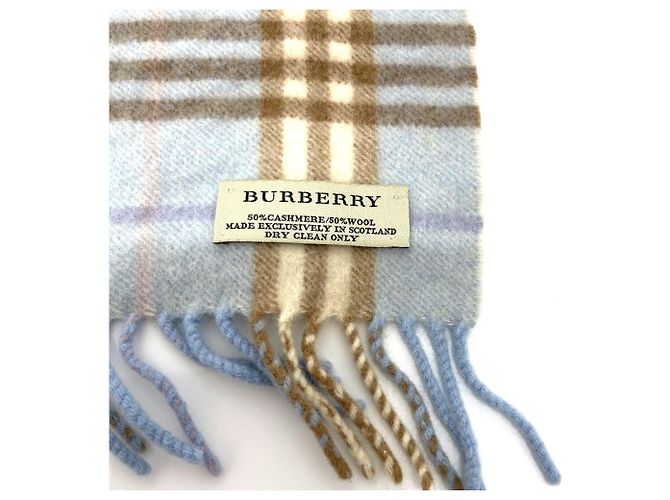 Stola a quadri blu Burberry - vista 4
