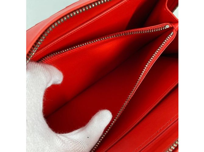 Clutch in pelle rossa Bottega Veneta - vista 13