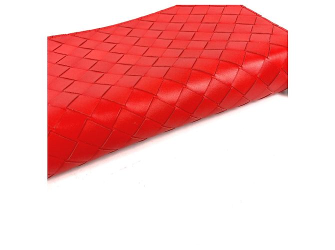 Clutch in pelle rossa Bottega Veneta - vista 5