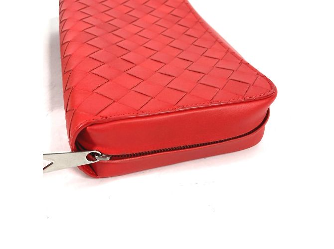 Clutch in pelle rossa Bottega Veneta - vista 7