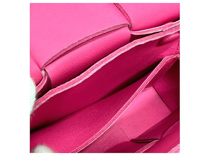 Borsa a spalla in pelle rosa Bottega Veneta - vista 12