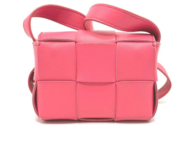 Borsa a spalla in pelle rosa Bottega Veneta - vista 2