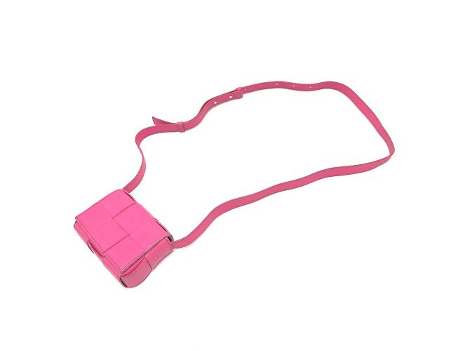 Borsa a spalla in pelle rosa Bottega Veneta - vista 3