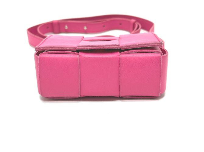 Borsa a spalla in pelle rosa Bottega Veneta - vista 4