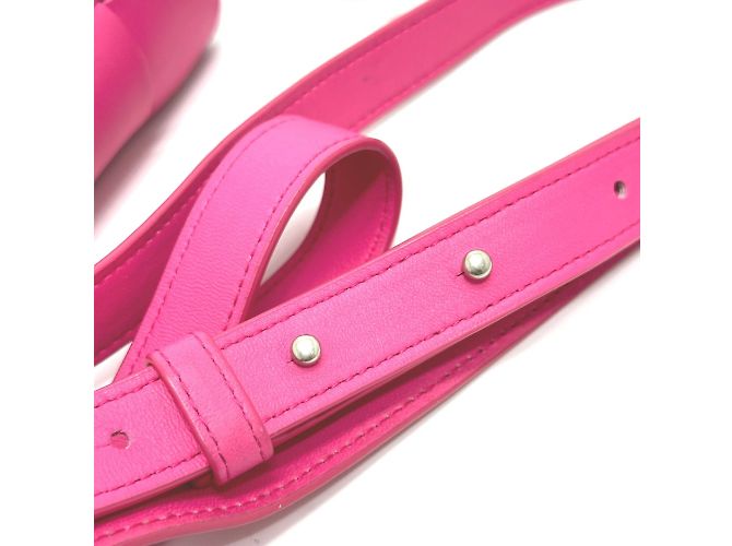 Borsa a spalla in pelle rosa Bottega Veneta - vista 9