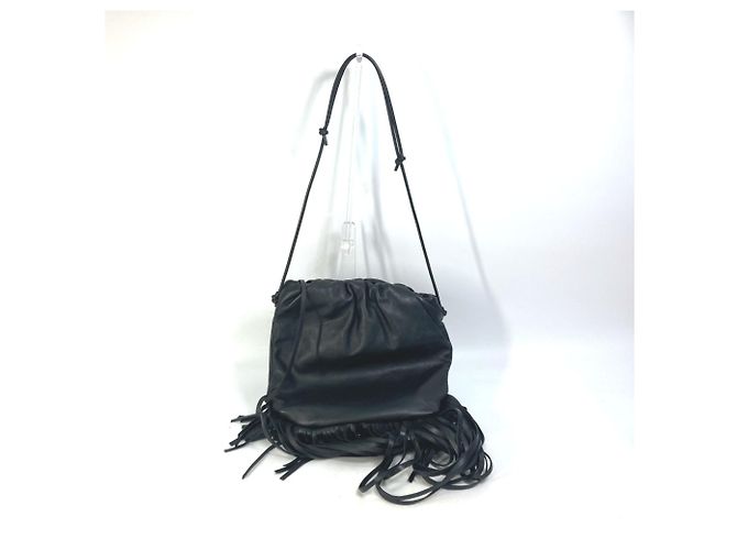 Borsa a spalla in pelle nera Bottega Veneta Nero - vista 2