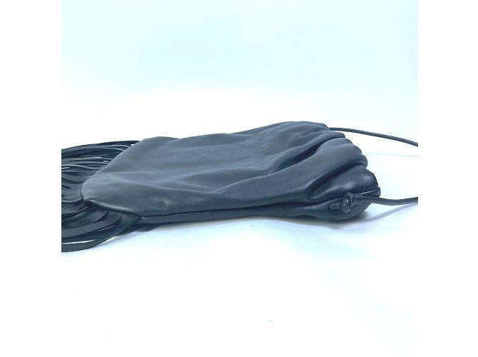 Borsa a spalla in pelle nera Bottega Veneta Nero - vista 5