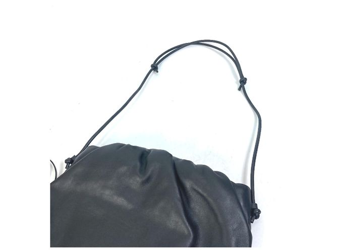 Borsa a spalla in pelle nera Bottega Veneta Nero - vista 6