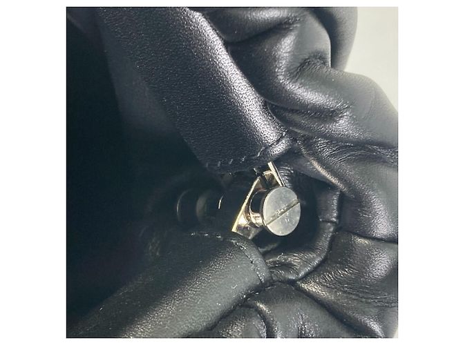 Borsa a spalla in pelle nera Bottega Veneta Nero - vista 8