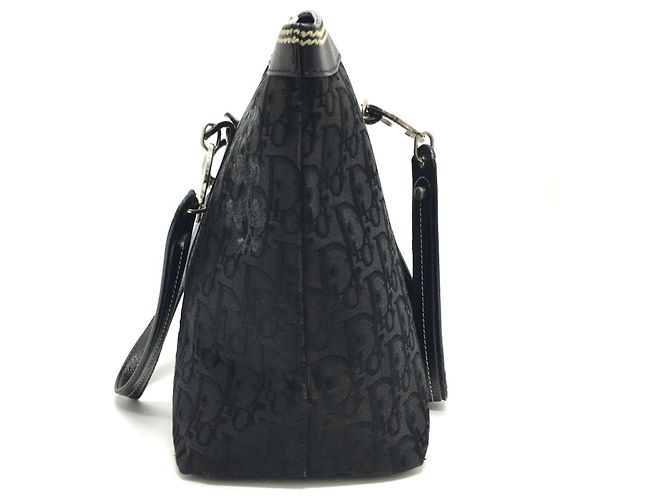 Christian Dior Tote Bag mit schwarzer Blumenstickerei - Ansicht 3