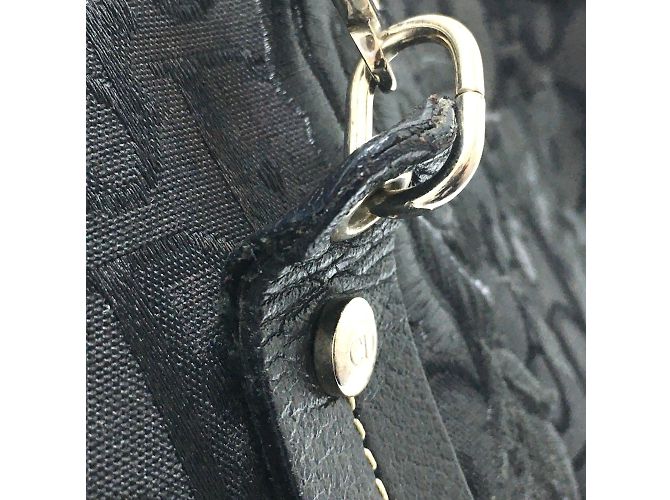 Christian Dior Tote Bag mit schwarzer Blumenstickerei - Ansicht 6