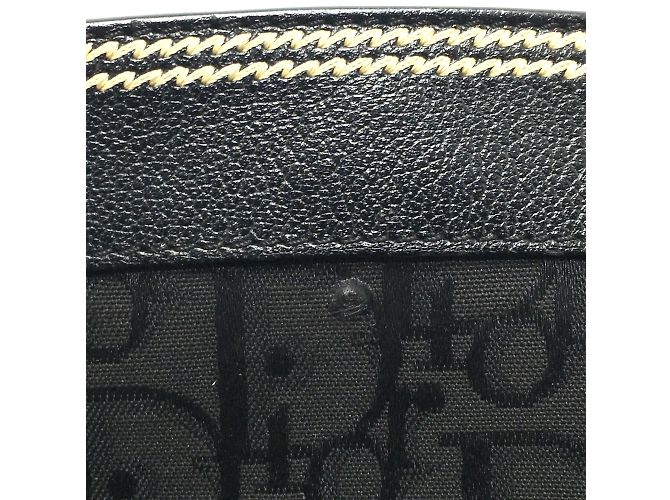 Christian Dior Tote Bag mit schwarzer Blumenstickerei - Ansicht 8
