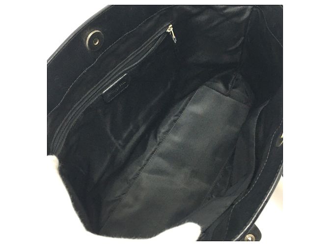 Christian Dior Tote Bag mit schwarzer Blumenstickerei - Ansicht 9