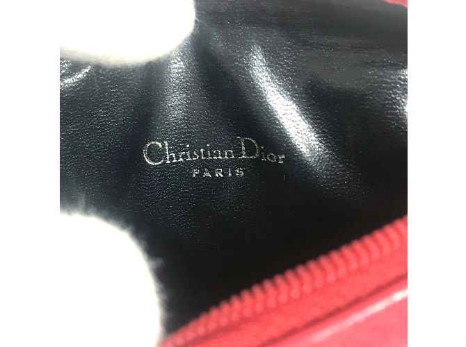 Borsa a spalla in pelle rossa Christian Dior Rosso - vista 13