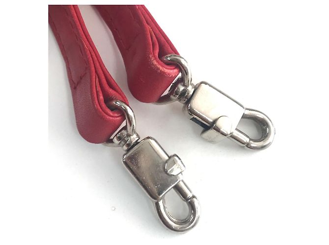 Borsa a spalla in pelle rossa Christian Dior Rosso - vista 15