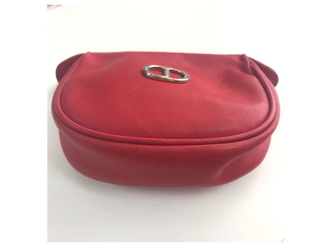 Borsa a spalla in pelle rossa Christian Dior Rosso - vista 4