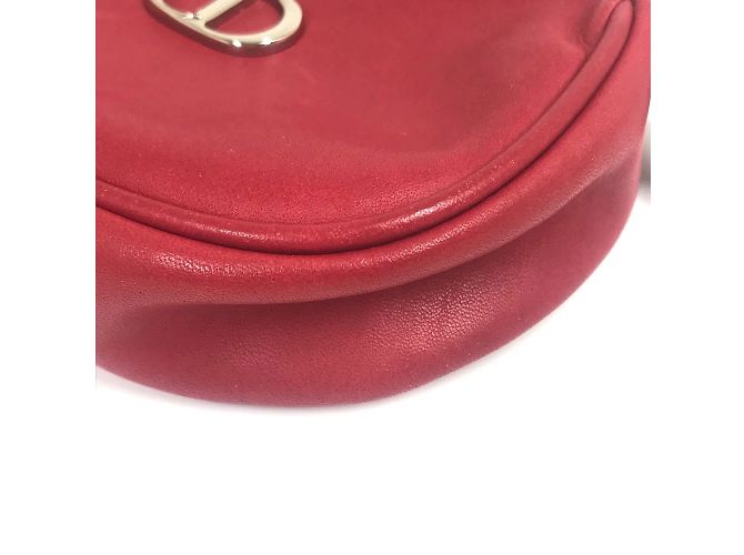 Borsa a spalla in pelle rossa Christian Dior Rosso - vista 5