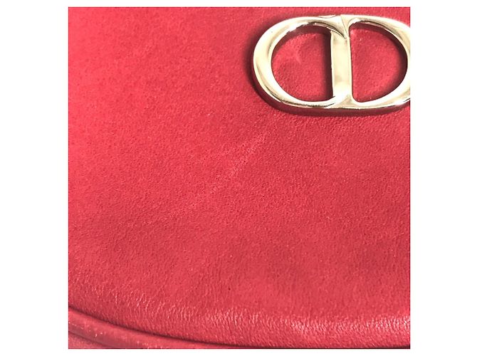 Borsa a spalla in pelle rossa Christian Dior Rosso - vista 6