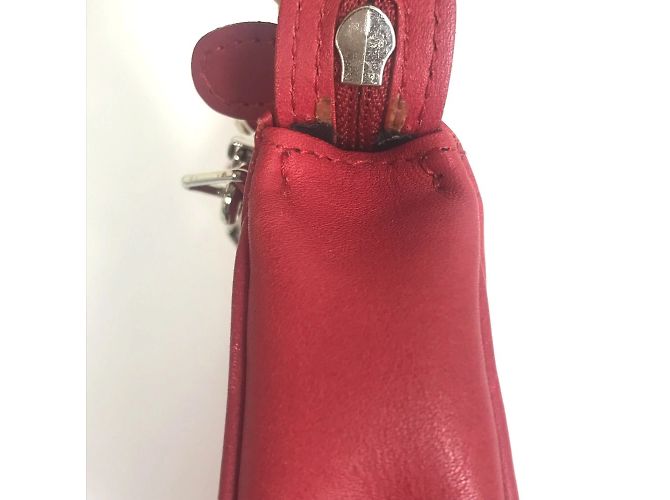 Borsa a spalla in pelle rossa Christian Dior Rosso - vista 7