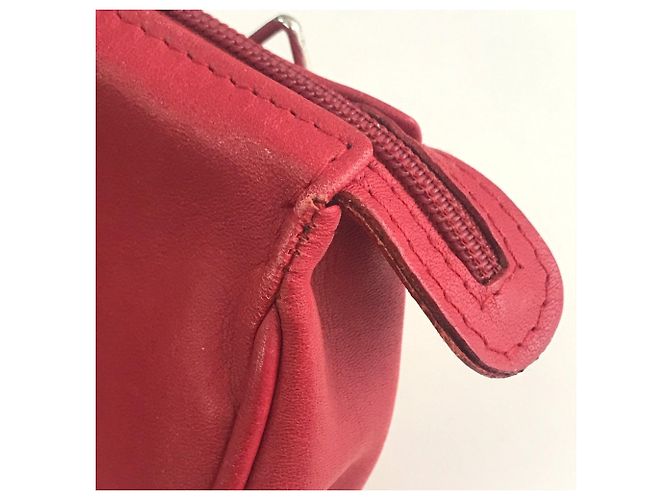 Borsa a spalla in pelle rossa Christian Dior Rosso - vista 8