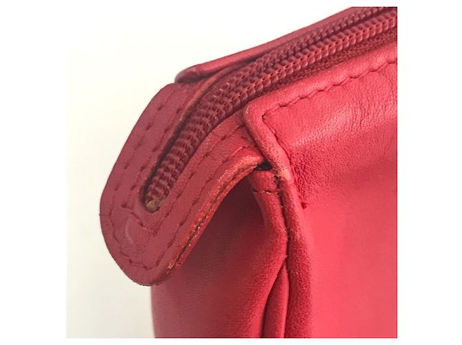 Borsa a spalla in pelle rossa Christian Dior Rosso - vista 9
