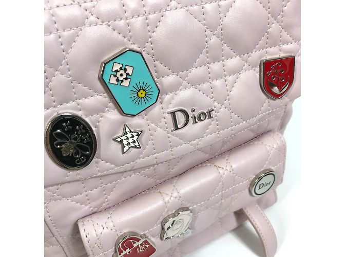 Zaino piccolo Cannage Stardust di Christian Dior Rosa - vista 13