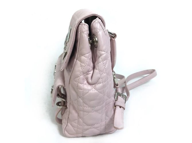 Zaino piccolo Cannage Stardust di Christian Dior Rosa - vista 3