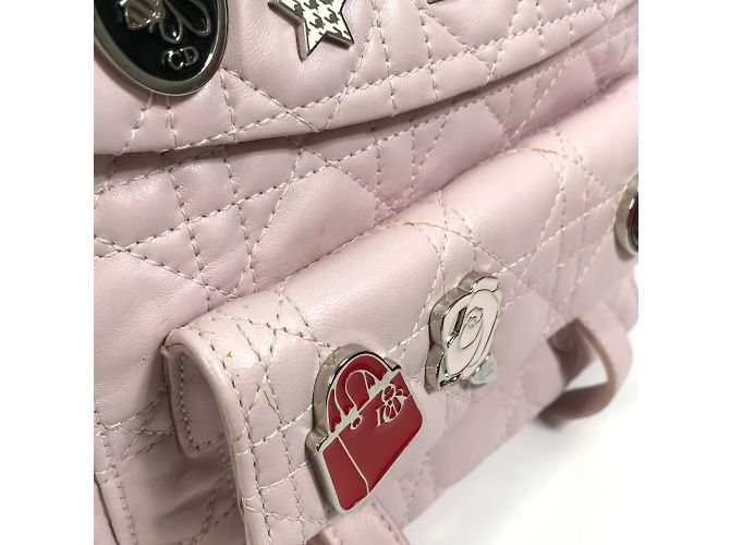 Zaino piccolo Cannage Stardust di Christian Dior Rosa - vista 8