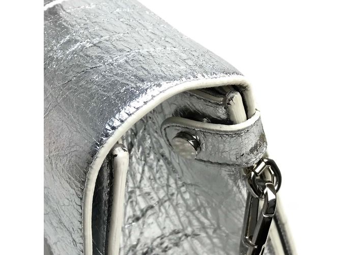 Borsa a mano metallica argento Christian Dior - vista 10