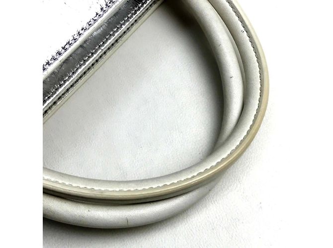 Borsa a mano metallica argento Christian Dior - vista 12