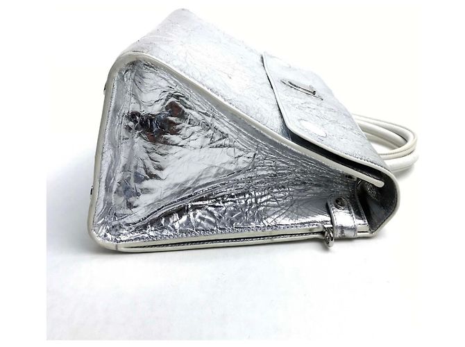 Borsa a mano metallica argento Christian Dior - vista 7