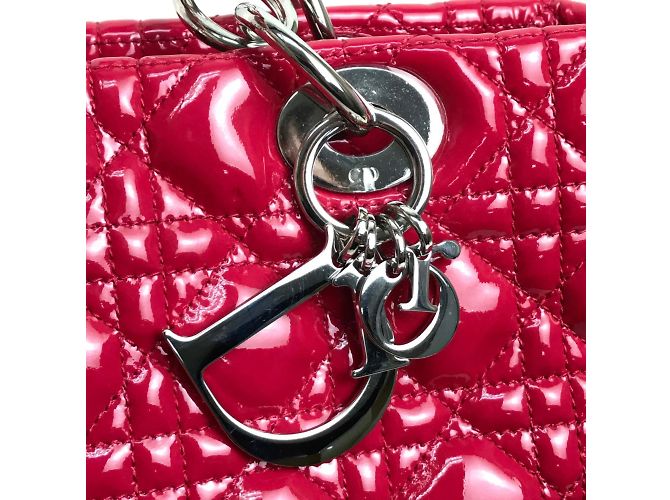 Christian Dior Cannage Soft Emaille-Handtasche Pink - Ansicht 10
