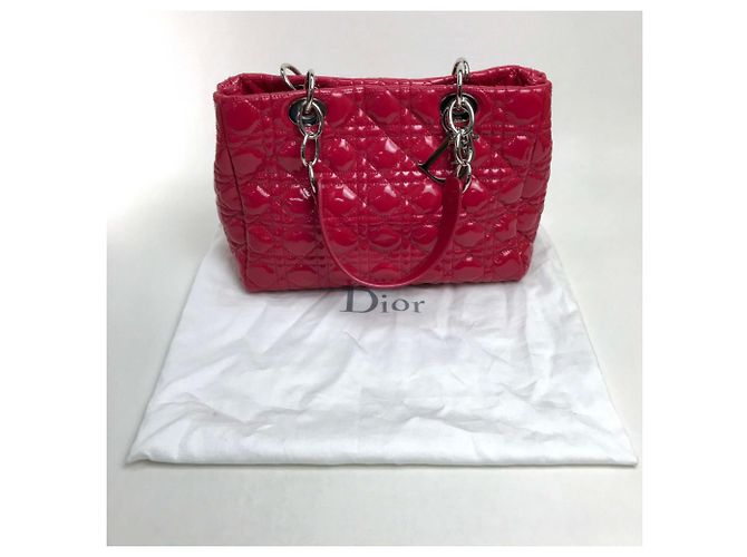 Christian Dior Cannage Soft Emaille-Handtasche Pink - Ansicht 12