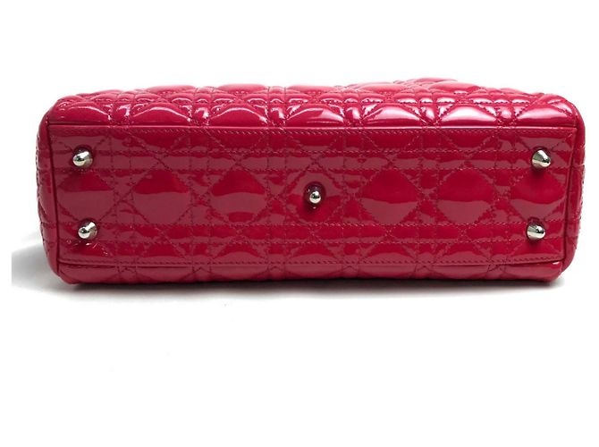 Christian Dior Cannage Soft Emaille-Handtasche Pink - Ansicht 3