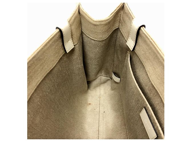 Borsa tote Chloé in tessuto beige - vista 13