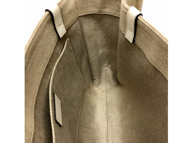 Borsa tote Chloé in tessuto beige - vista 14