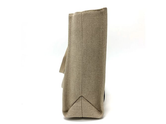 Borsa tote Chloé in tessuto beige - vista 3