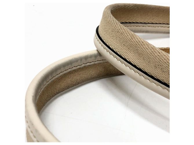 Borsa tote Chloé in tessuto beige - vista 8