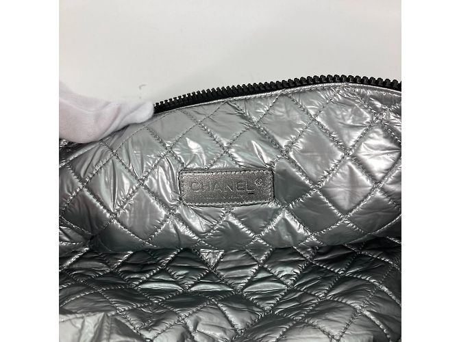 Borsa a spalla in tessuto bianco Chanel - vista 14