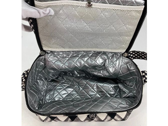 Borsa a spalla in tessuto bianco Chanel - vista 15