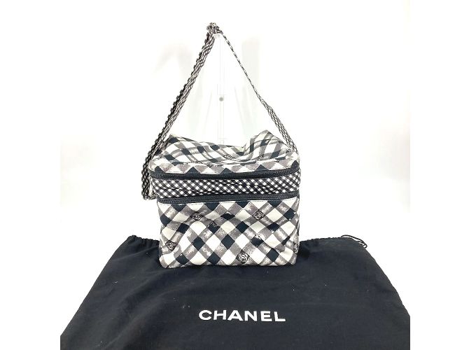 Borsa a spalla in tessuto bianco Chanel - vista 16