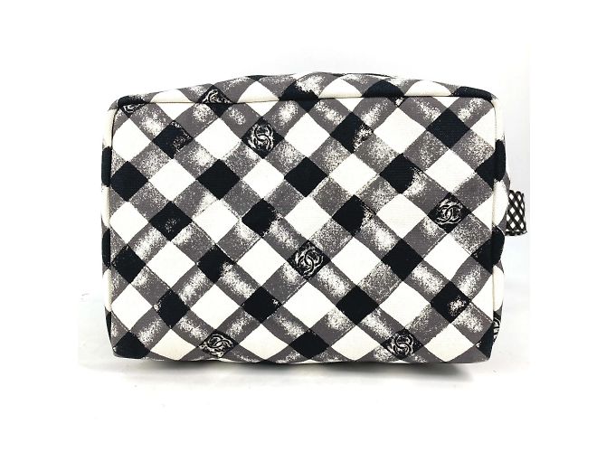 Borsa a spalla in tessuto bianco Chanel - vista 5