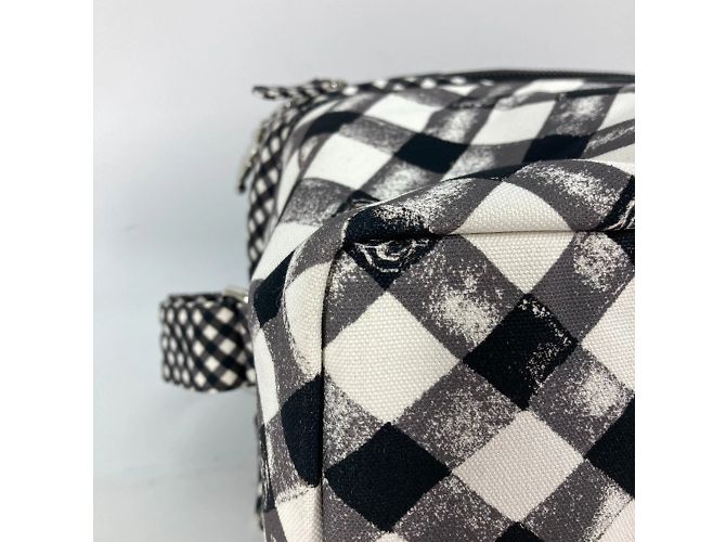 Borsa a spalla in tessuto bianco Chanel - vista 6