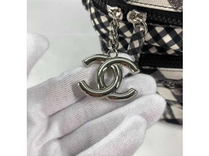 Borsa a spalla in tessuto bianco Chanel - vista 7