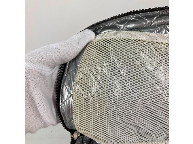 Borsa a spalla in tessuto bianco Chanel - vista 9