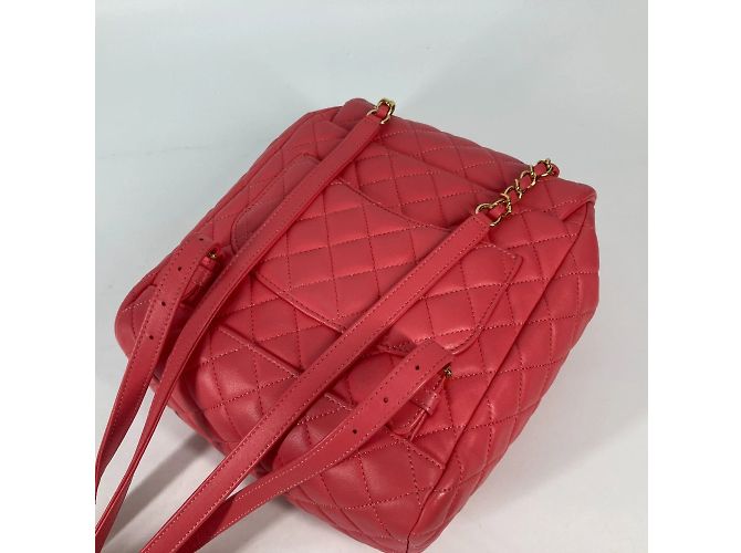 Chanel Pink Leather Backpack - view 11