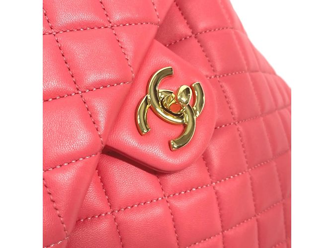 Chanel Pink Leather Backpack - view 12