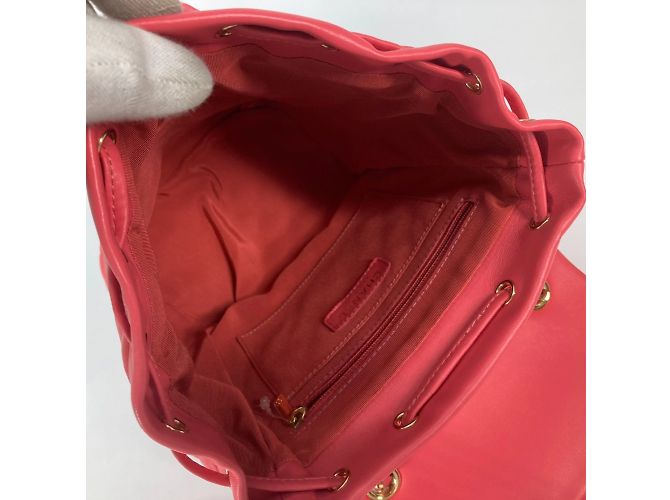 Chanel Pink Leather Backpack - view 13