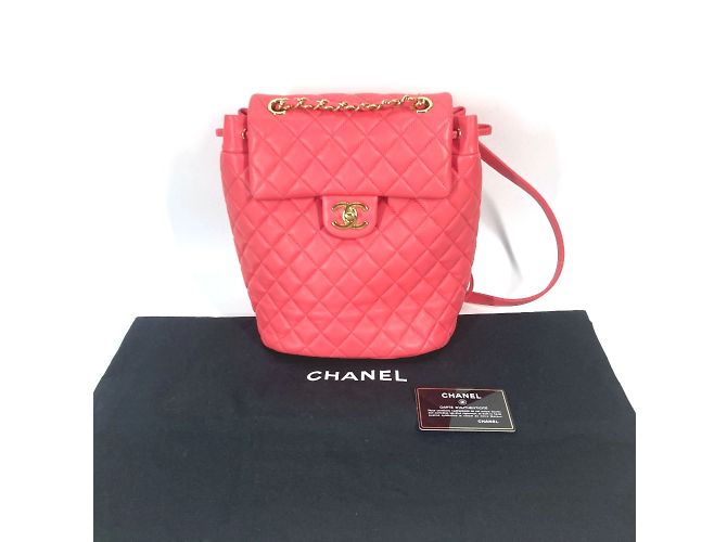 Chanel Pink Leather Backpack - view 17