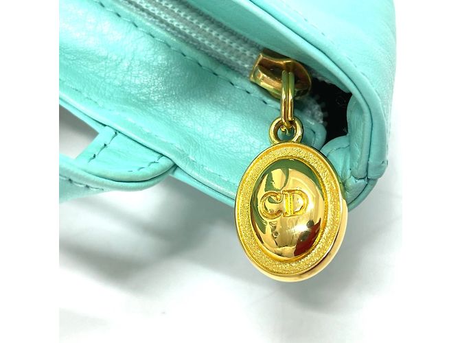 Mini borsa charm Christian Dior Blu - vista 12